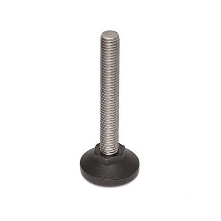 Otto Ganter Levelling Feet Foot Plastic Screw Stainless Steel Fixed, GN 839.5